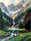 Scenery Diamond Painting Kit for Adult Beginners 5d DIY Shape Crystal Diamond Art Kit, Diamond Painting Kit for Home Wall Decoration (12x16 Inches)